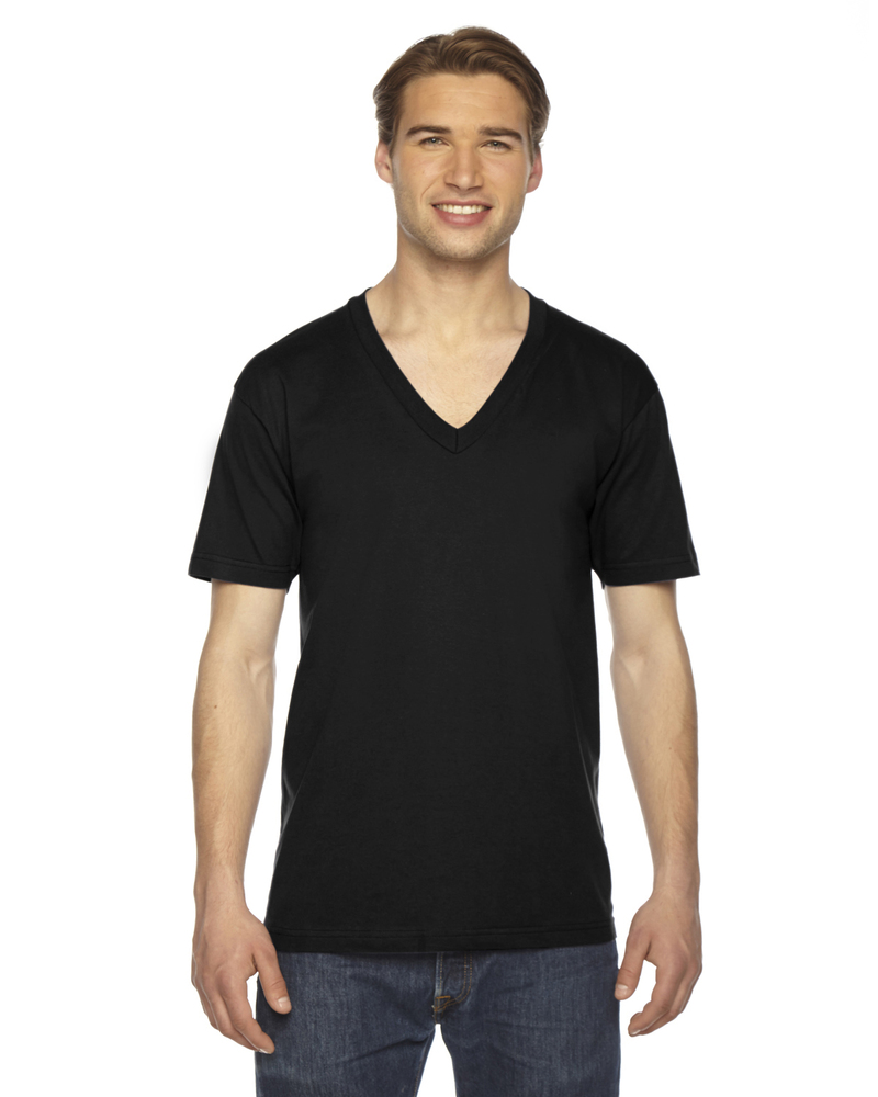 American Apparel 2456W Fine Jersey V-Neck T-Shirt Front Fullsize"