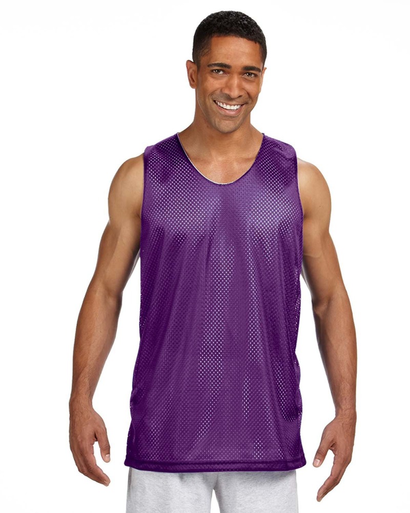 A4 NF1270 Men's Reversible Mesh Tank Front Fullsize"