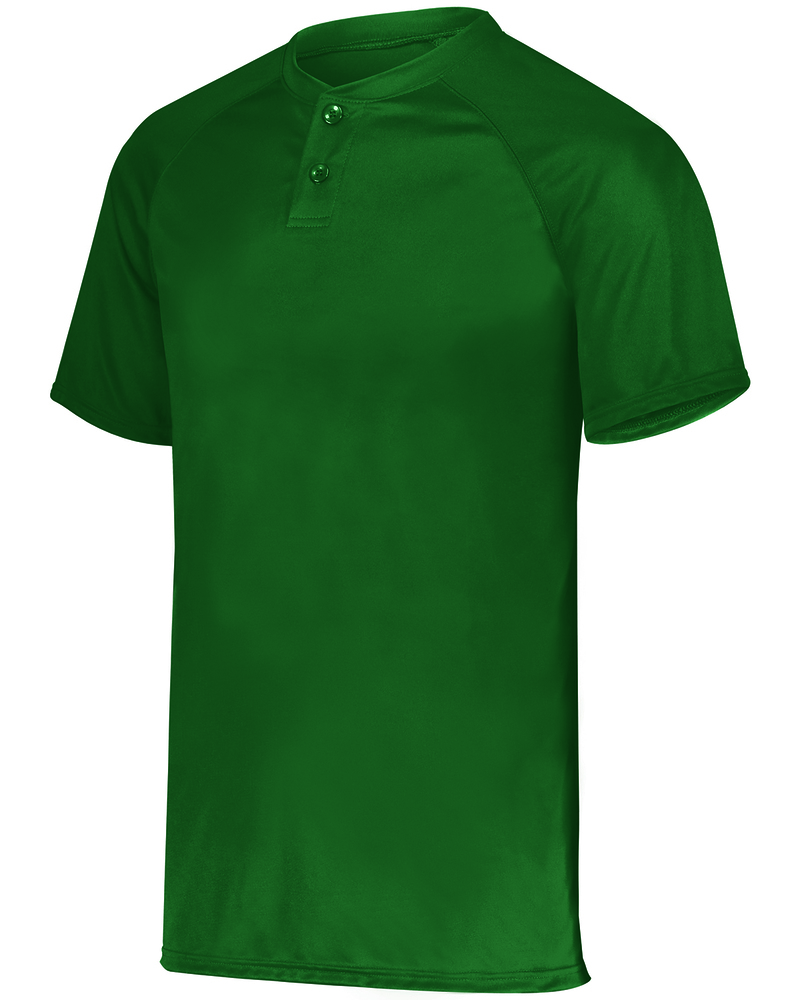 Augusta Sportswear AG1566 Youth Attain Wicking Two-Button Baseball Jersey Front Fullsize"