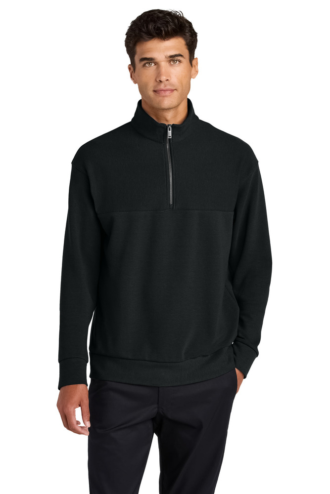 mercer+mettle mm3040 linear texture 1/4-zip Front Fullsize