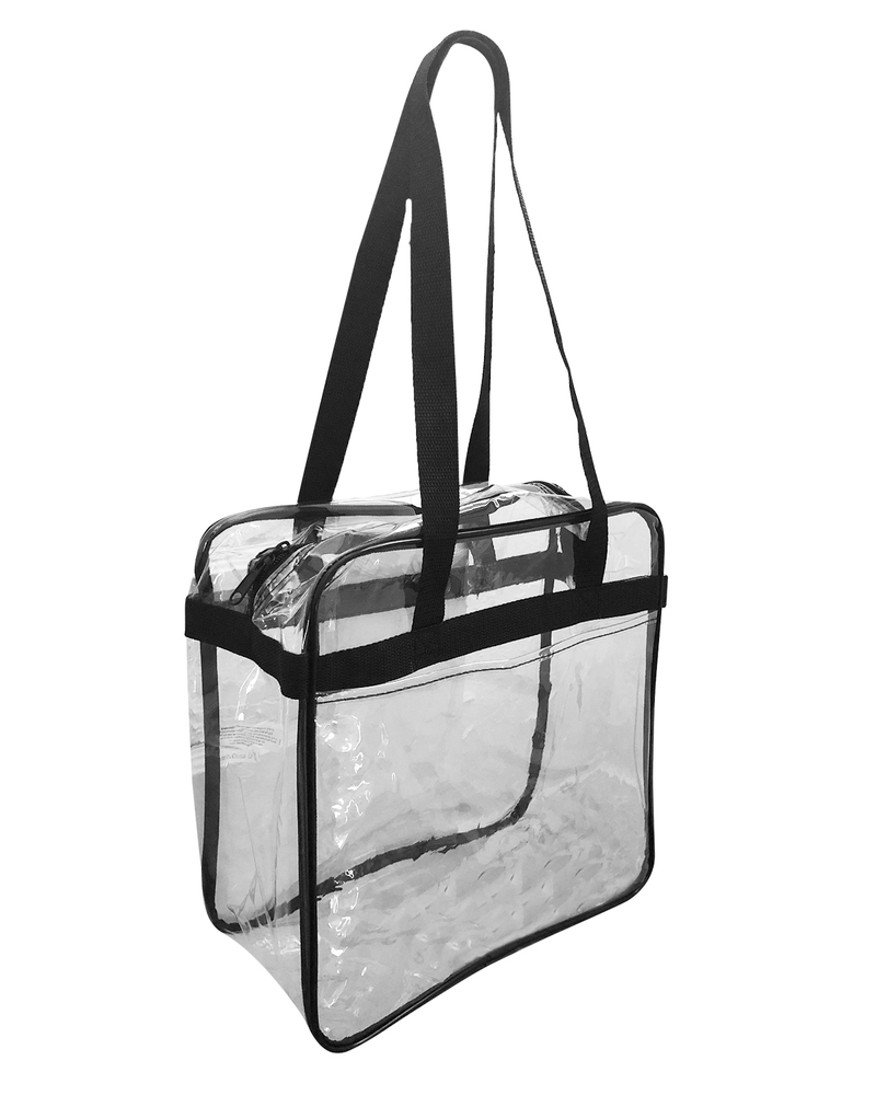 liberty bags oad5005 oad clear tote w/ zippered top Front Fullsize