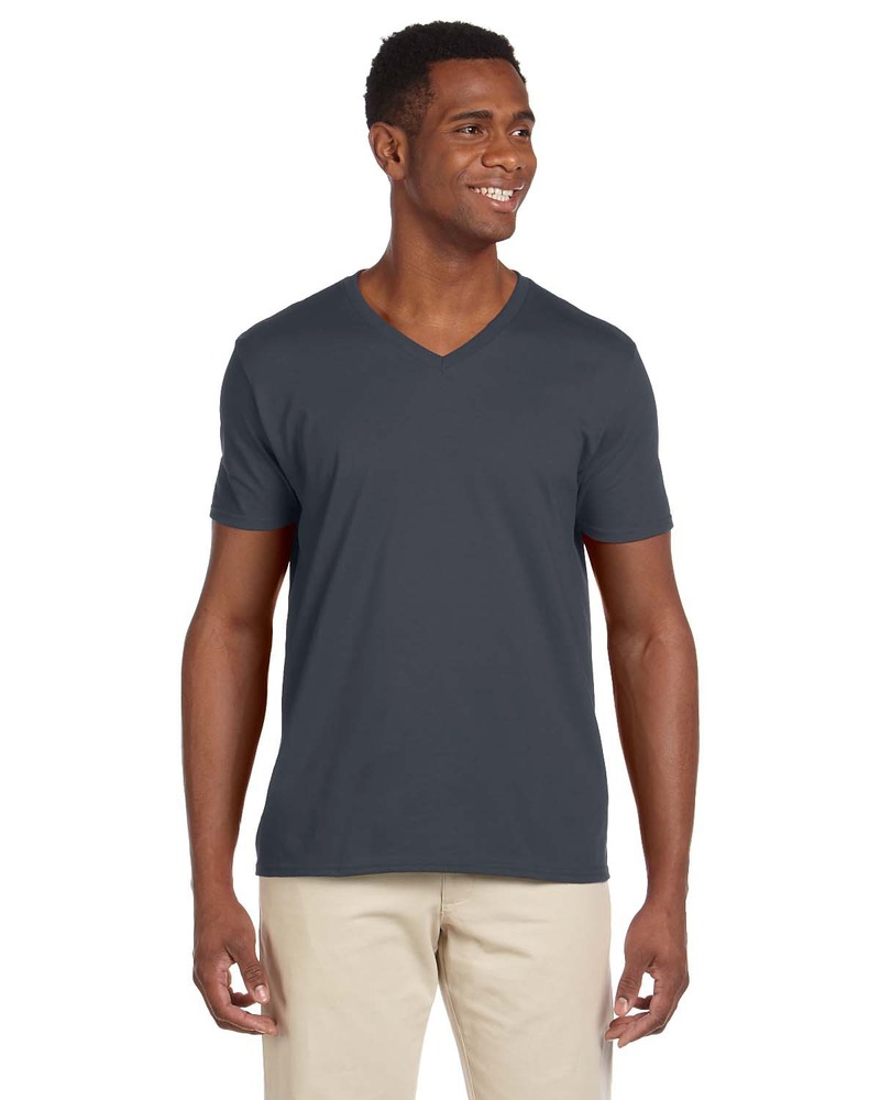 Gildan G64V Adult Softstyle® V-Neck T-Shirt Front Fullsize"