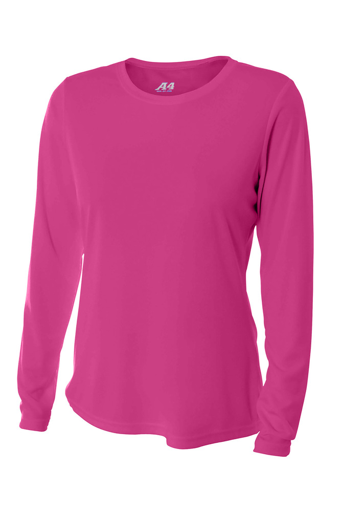 A4 NW3002 Ladies' Long Sleeve Cooling Performance Crew Shirt Front Fullsize"