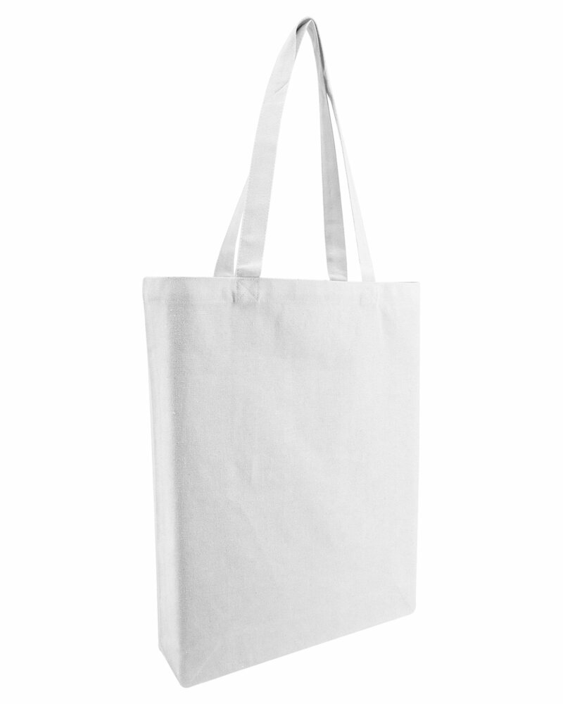 oad oad106r midweight recycled cotton gusseted tote Front Fullsize