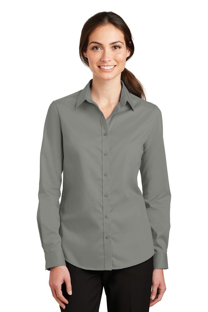 port authority l663 ladies superpro ™ twill shirt Front Fullsize