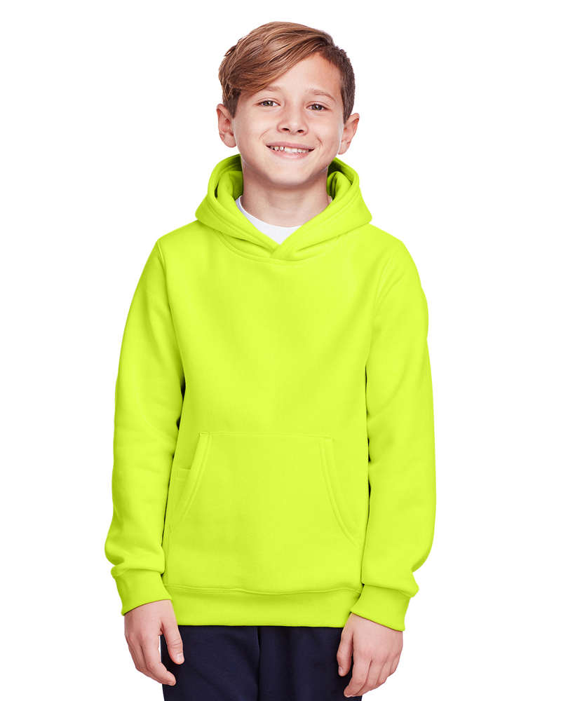 team 365 tt96y youth zone hydrosport™ heavyweight pullover hooded sweatshirt Front Fullsize