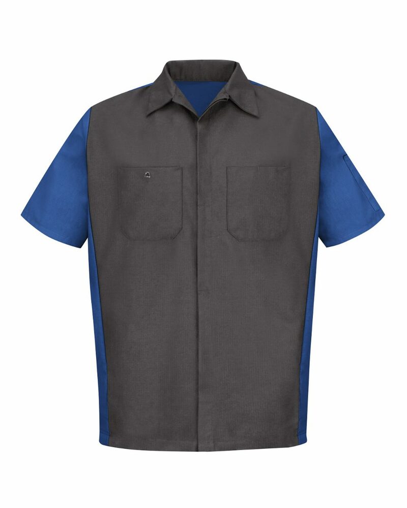 Red Kap SY20 Short Sleeve Ripstop Crew Shirt Front Fullsize"