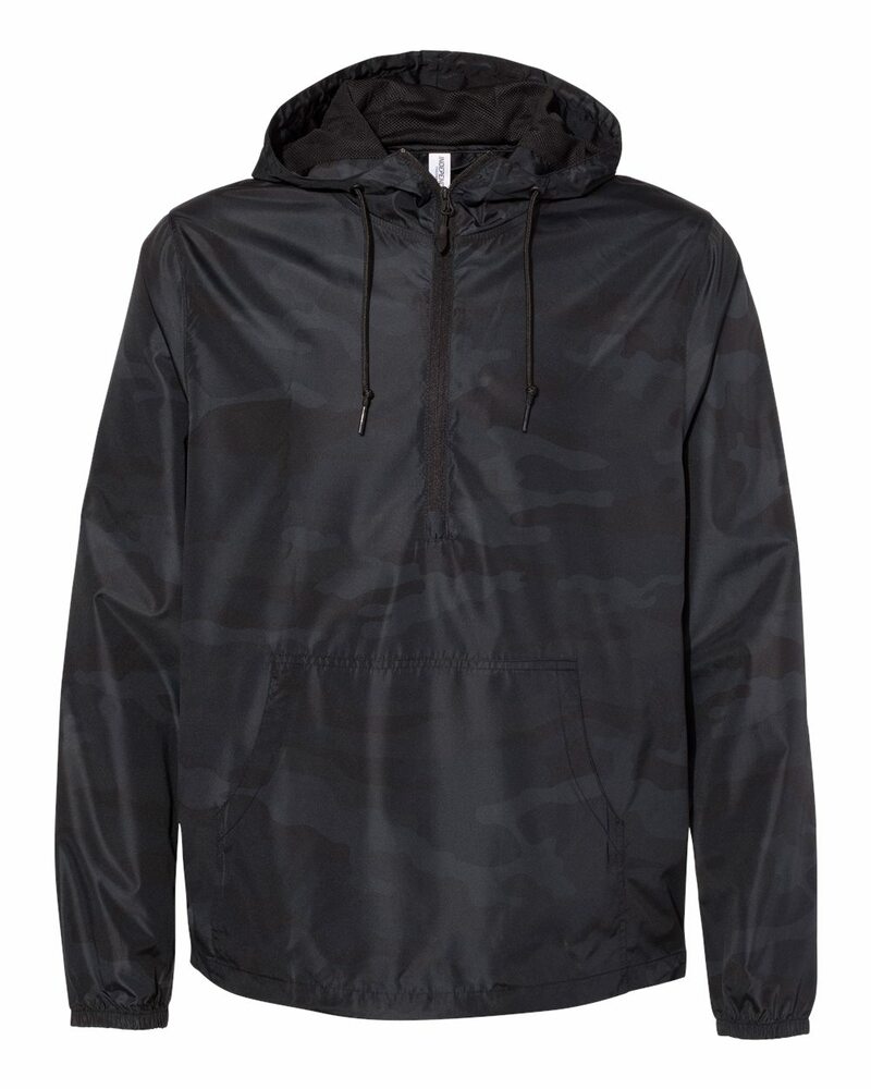 Independent Trading Co. EXP54LWP Unisex Lightweight Quarter-Zip Windbreaker Pullover Jacket Front Fullsize"