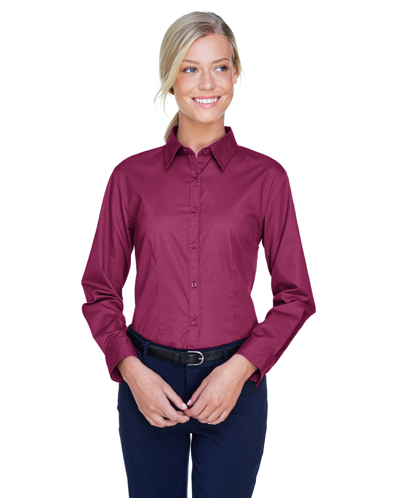 ultraclub 8976 ladies' whisper twill Front Fullsize