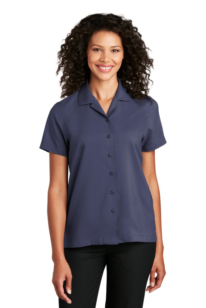 port authority lw400 ladies short sleeve performance staff shirt Front Fullsize
