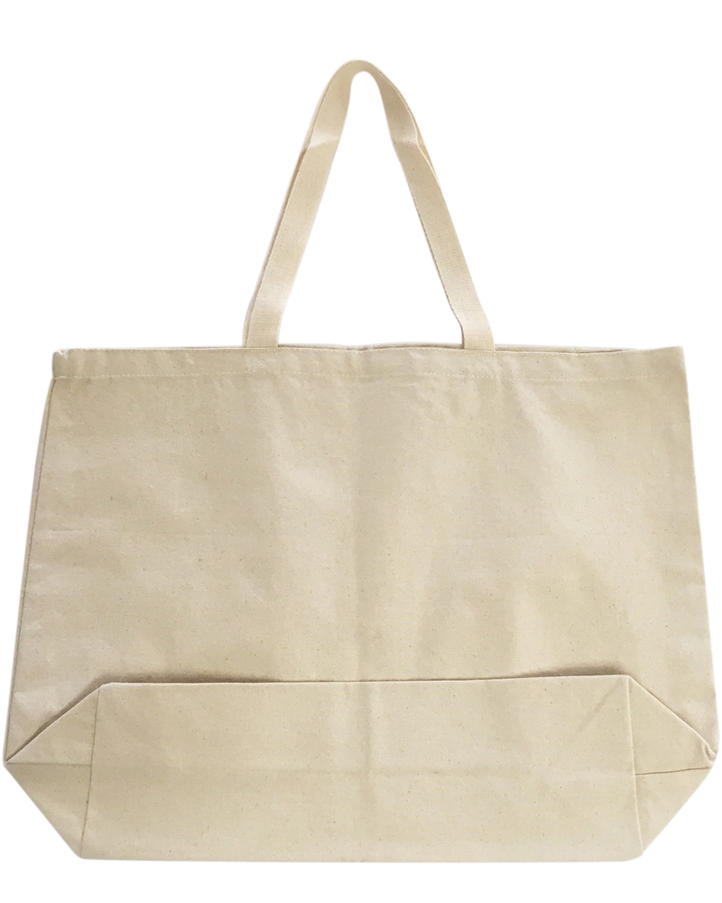 oad oad108 jumbo 12 oz gusseted tote Front Fullsize