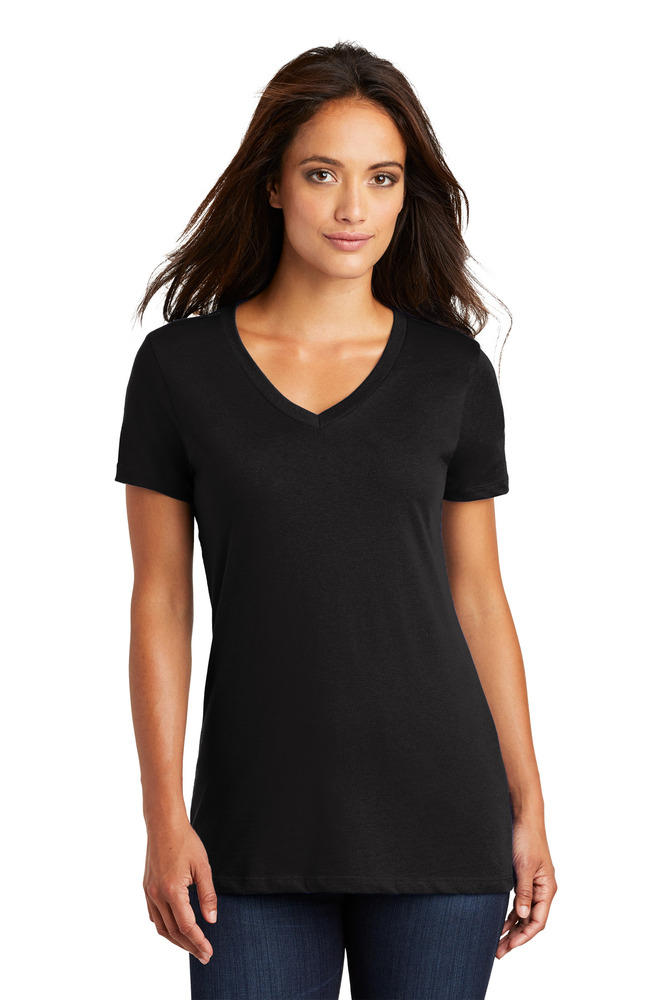 district dm1170l women's perfect weight ® v-neck tee Front Fullsize
