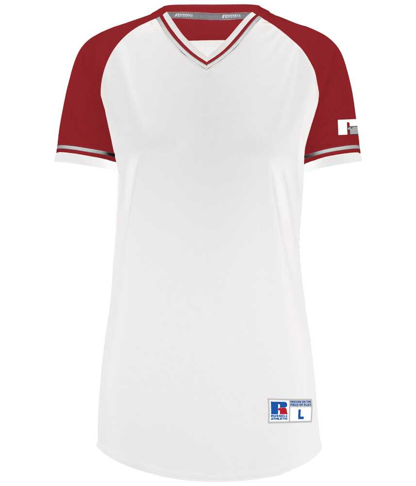Russell Athletic R01X3X Ladies Classic V-Neck Jersey Front Fullsize"