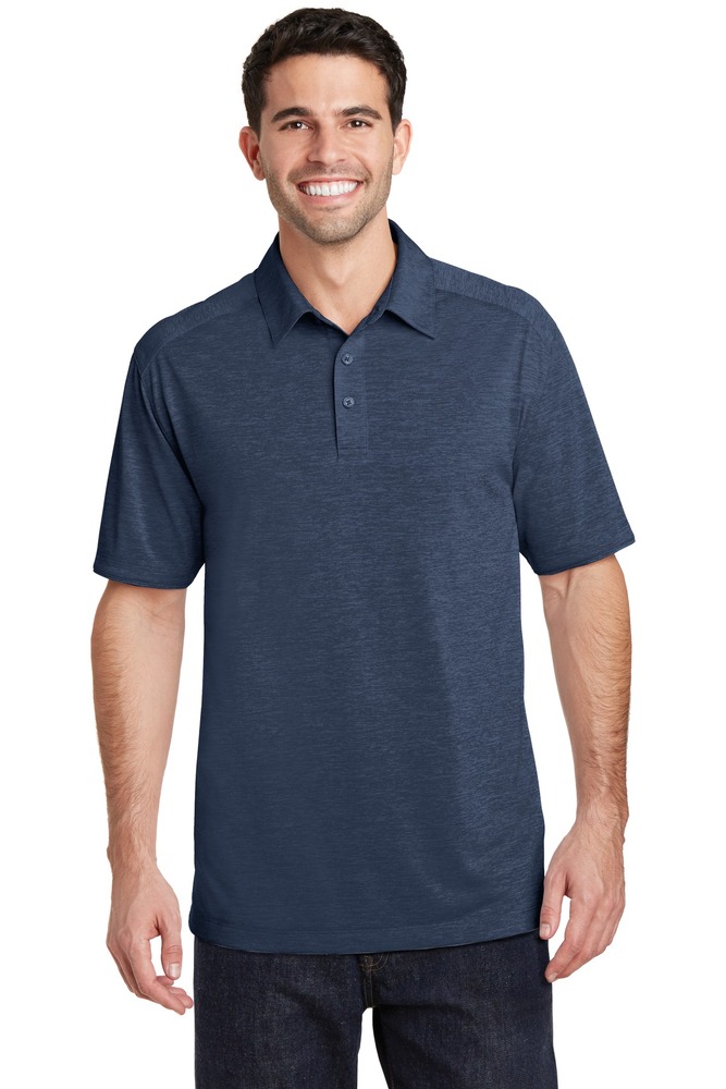 port authority k574 digi heather performance polo Front Fullsize