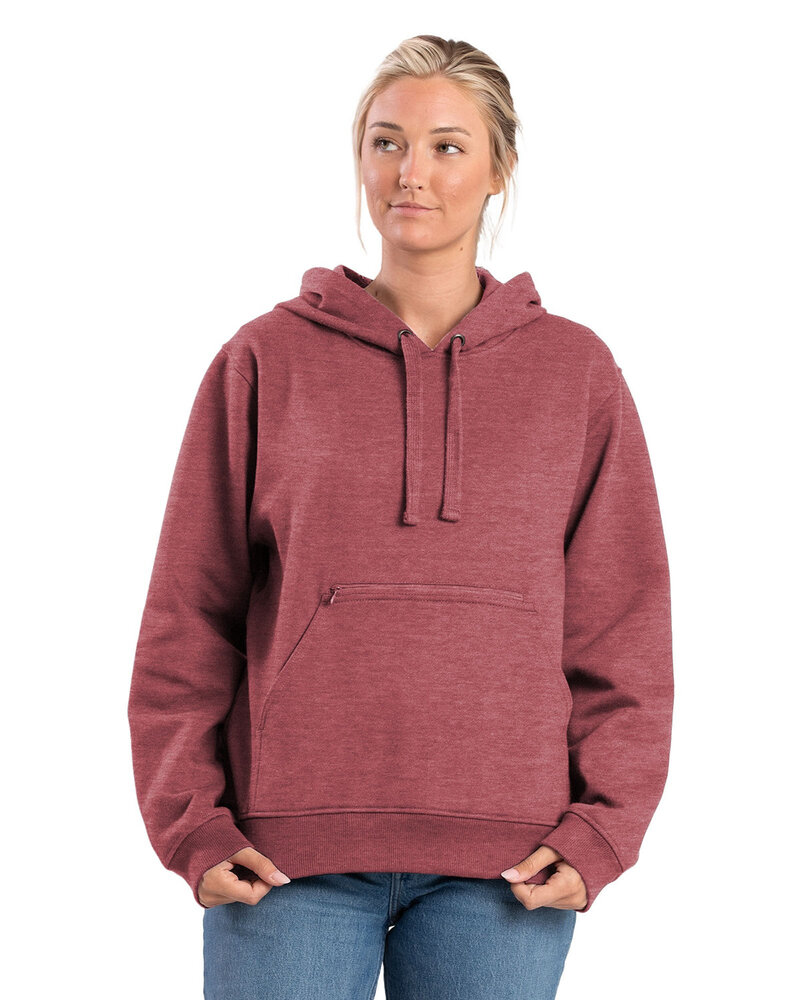 berne wsp418 ladies' heritage zippered pocket hooded pullover sweatshirt Front Fullsize