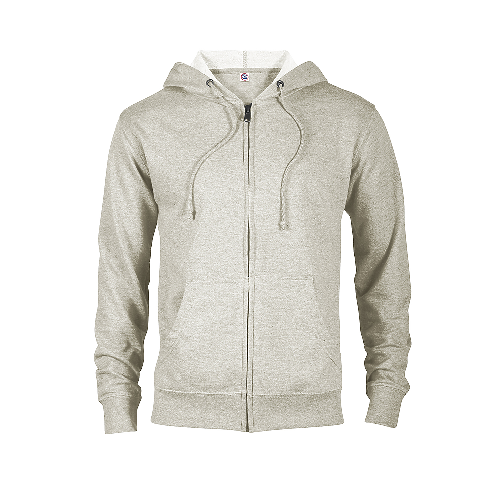 delta 97300 delta fleece adult unisex french terry zip hoodie Front Fullsize