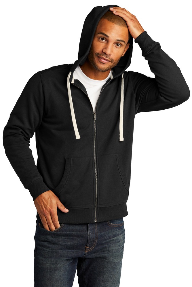 district dt8102 re-fleece ™ full-zip hoodie Front Fullsize