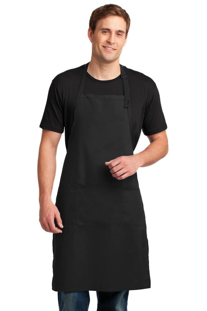 port authority a700 easy care extra long bib apron with stain release Front Fullsize