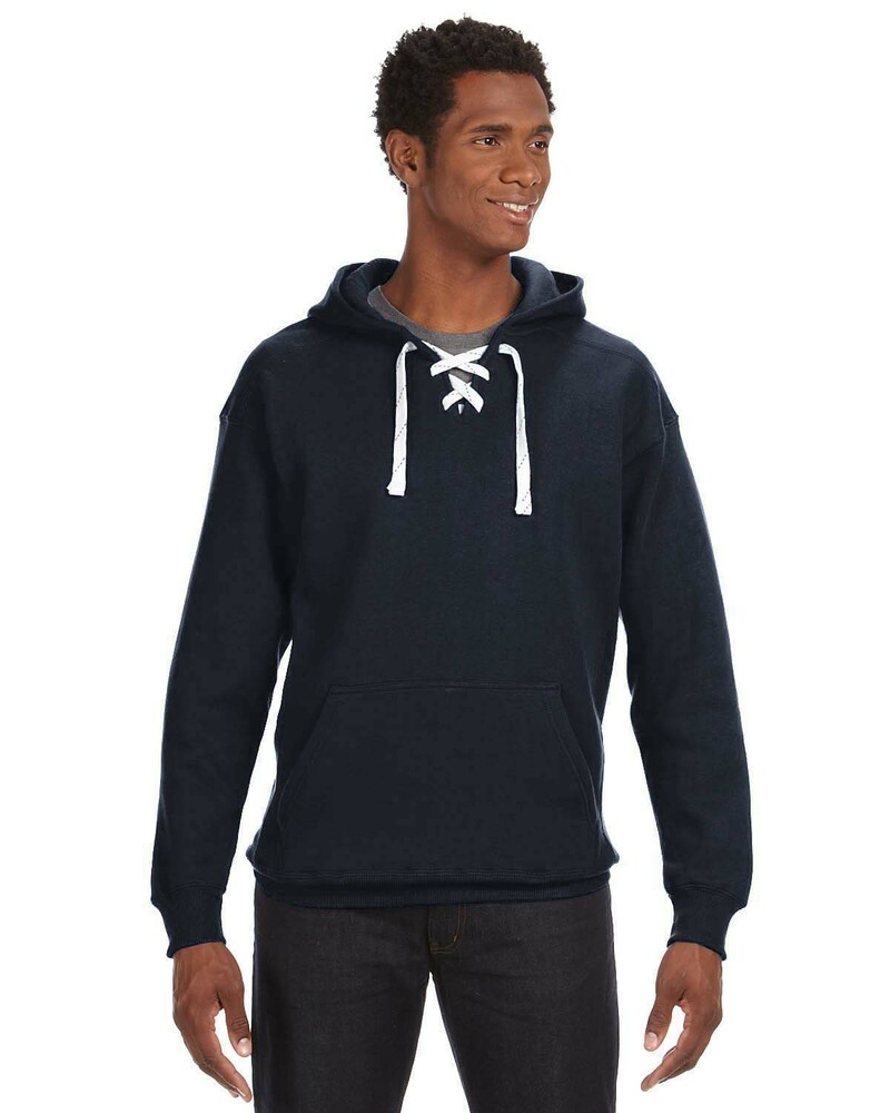 j america ja8830 adult sport lace hooded sweatshirt Front Fullsize