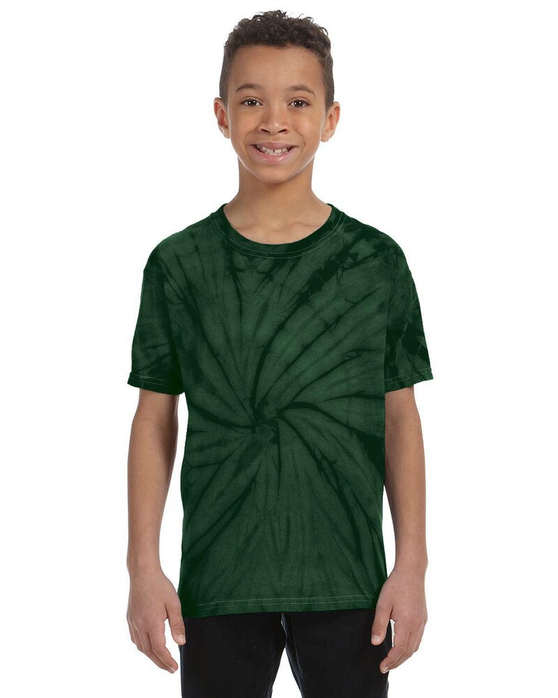 Tie-Dye CD101Y Youth 5.4 oz. 100% Cotton Spider T-Shirt Front Fullsize"