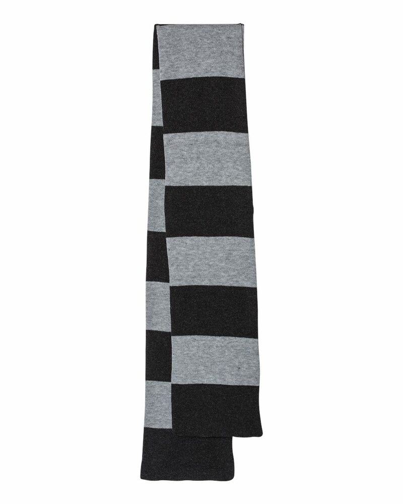 sportsman sp02 rugby-striped knit scarf Front Fullsize