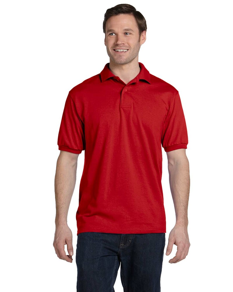 Hanes 054 EcoSmart ® - 5.2-Ounce Jersey Knit Sport Shirt Front Fullsize"