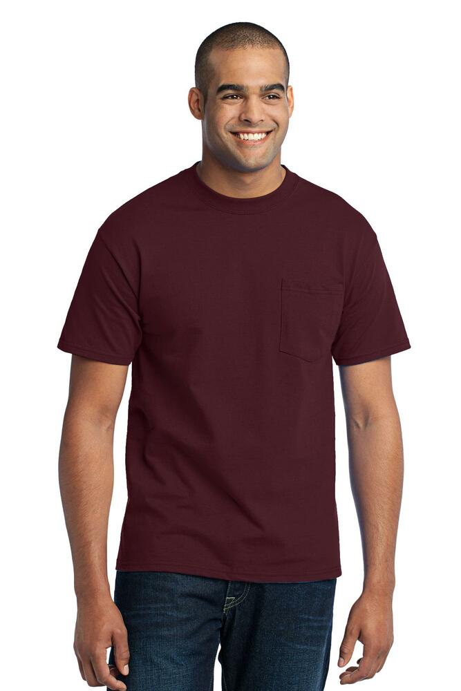 Port & Company PC55PT Tall Core Blend Pocket Tee Front Fullsize"