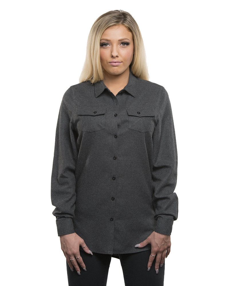 burnside b5200 ladies' solid flannel shirt Front Fullsize