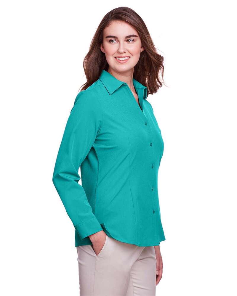 ultraclub uc500w women's bradley performance woven shirt Side Fullsize