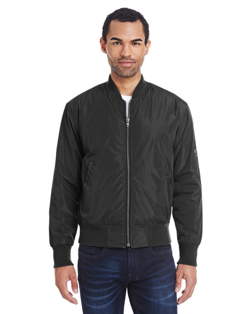 threadfast apparel 395j unisex bomber jacket Front Fullsize