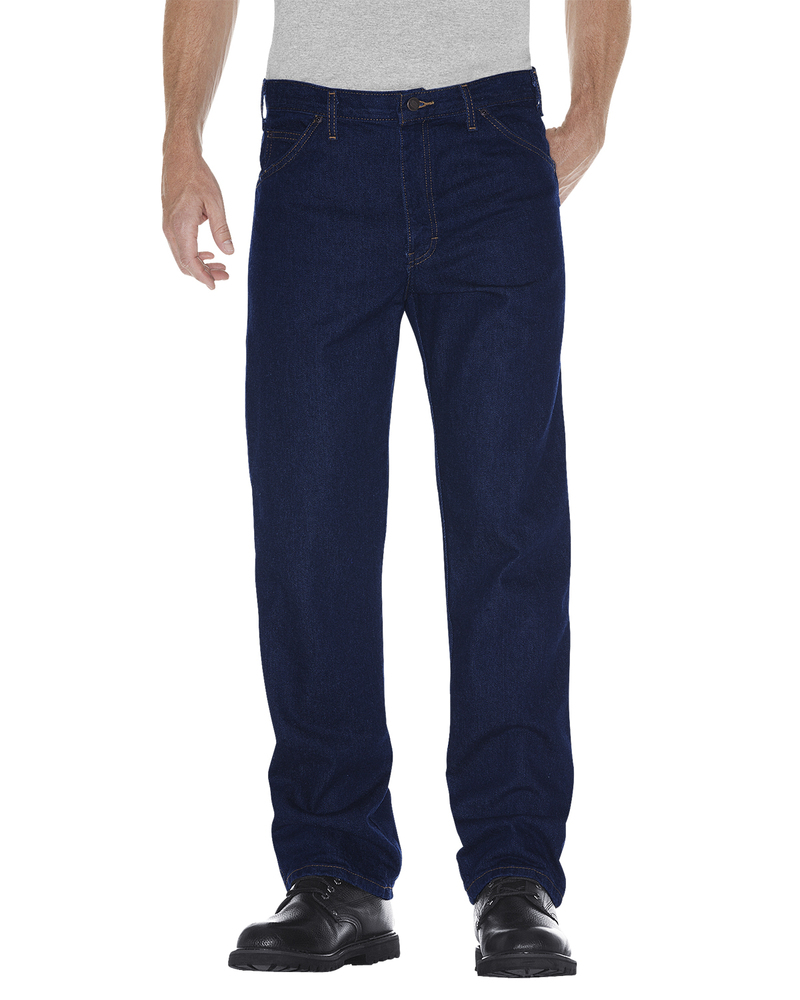 dickies 9393 unisex regular straight fit 5-pocket denim jean pant Front Fullsize