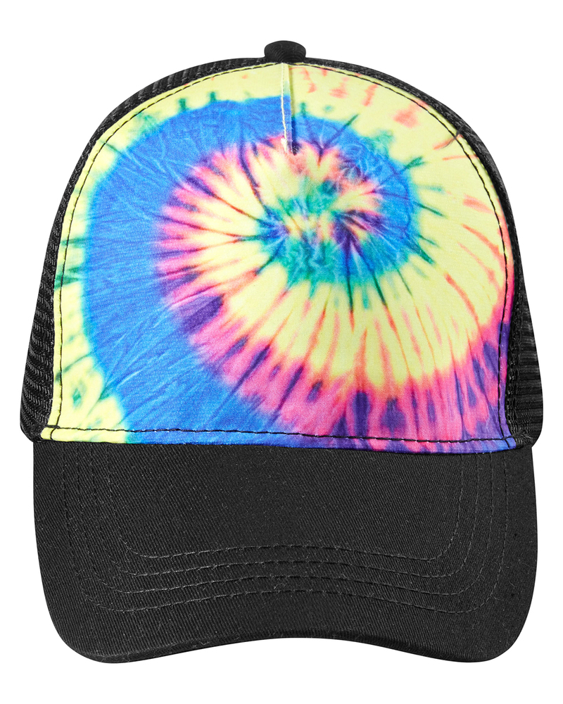 tie-dye cd9200 adult trucker hat Front Fullsize