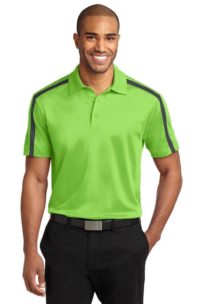 Port Authority K547 Silk Touch™ Performance Colorblock Stripe Polo Front Fullsize"