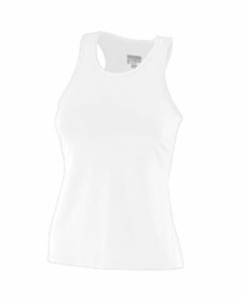 augusta sportswear as1202 ladies poly/spandex solid racerback tank Front Fullsize