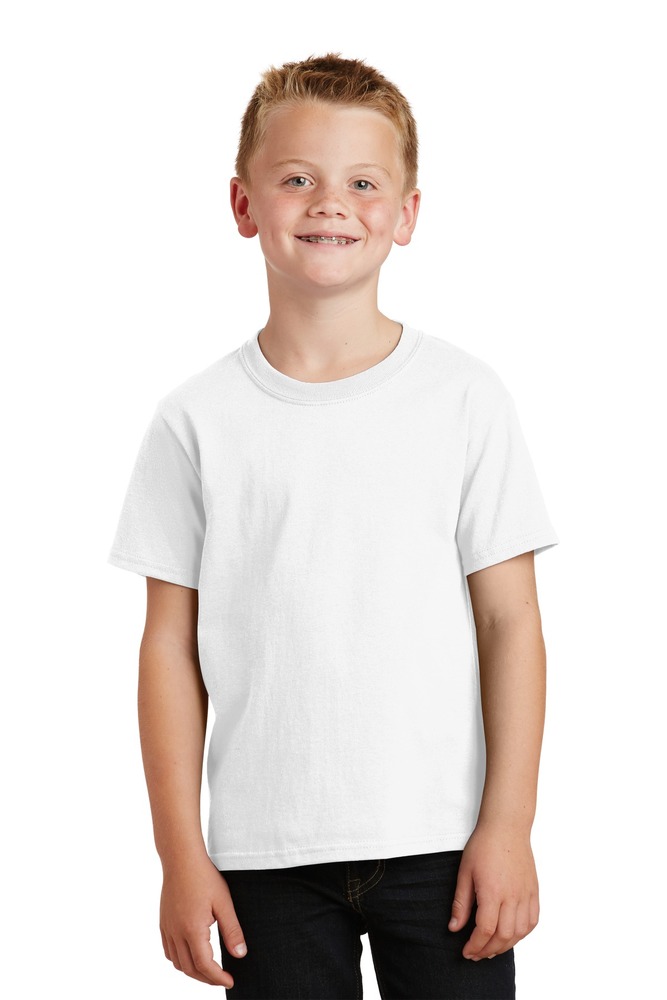 port & company pc54y youth core cotton tee Front Fullsize