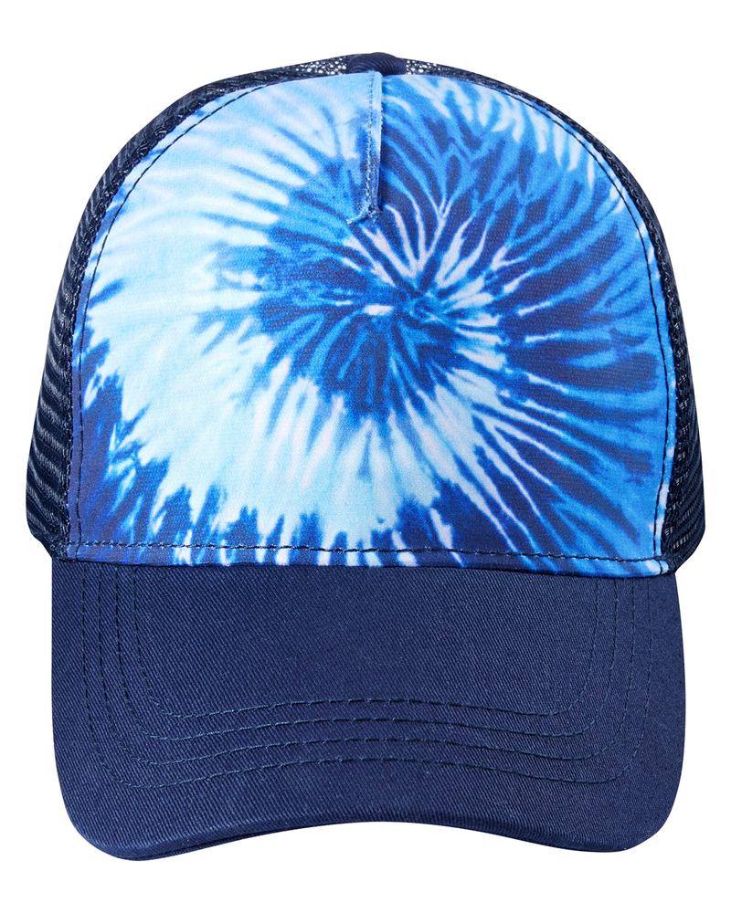 tie-dye cd9200 adult trucker hat Front Fullsize