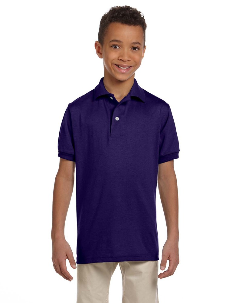 Jerzees 437Y Youth SpotShield™ Jersey Polo Front Fullsize"
