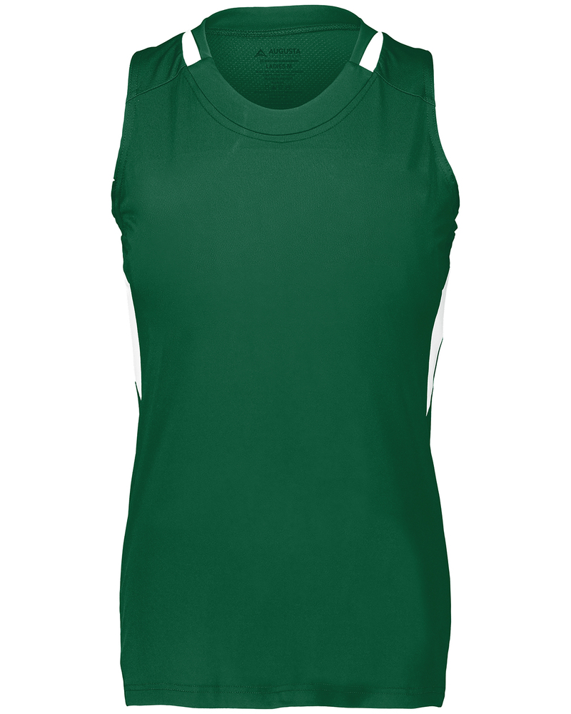 augusta sportswear 2437 girls crossover tank Front Fullsize