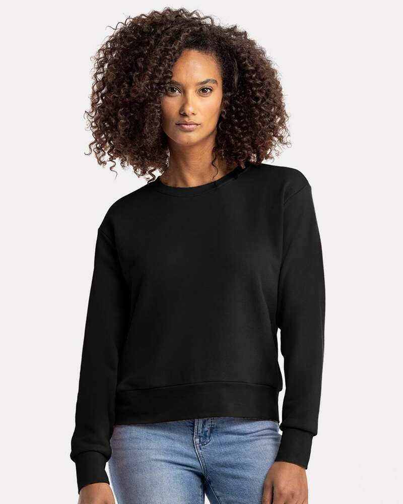 next level 9084 ladies' laguna sueded sweatshirt Front Fullsize