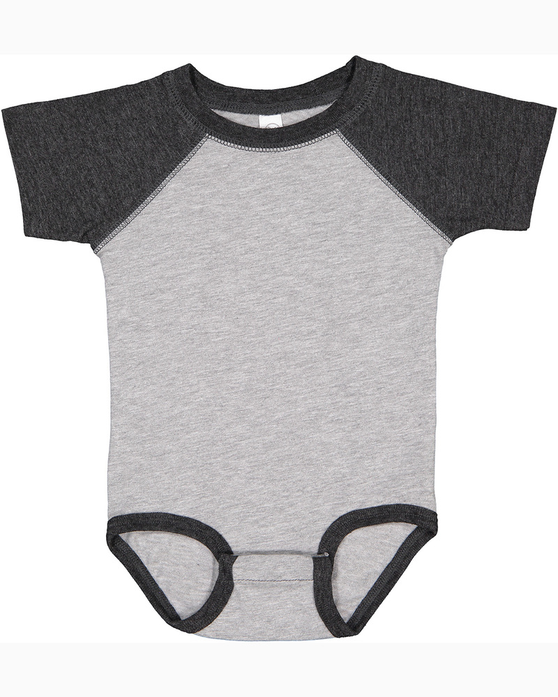 rabbit skins rs4430 infant baseball fine jersey bodysuit Front Fullsize