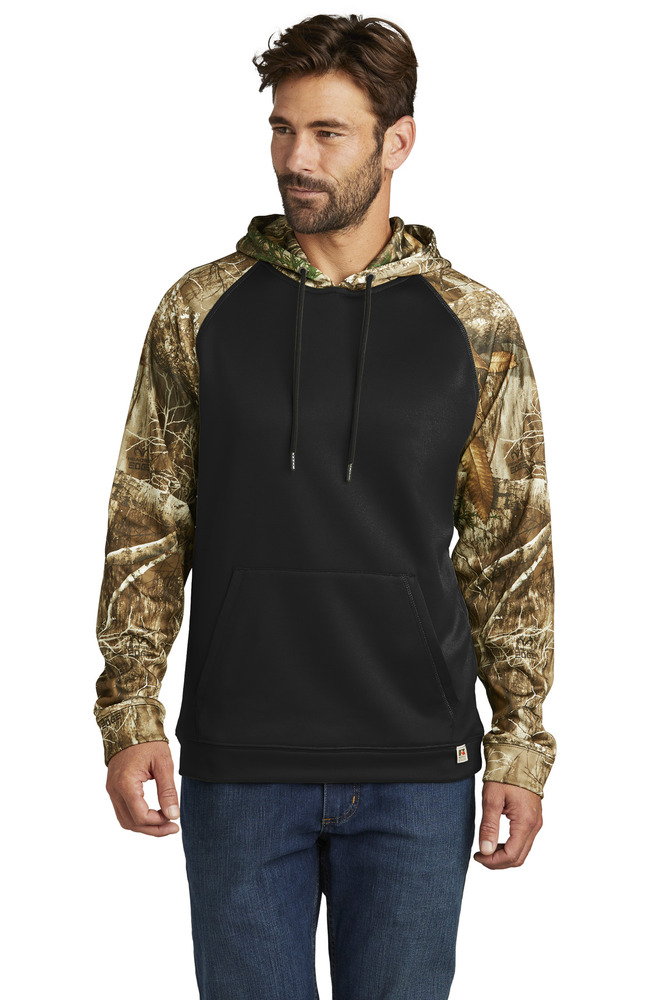 russell outdoors ru451 realtree ® performance colorblock pullover hoodie Front Fullsize