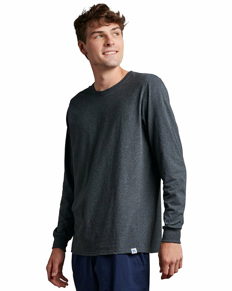 russell athletic 64lttm essential long sleeve tee Front Fullsize