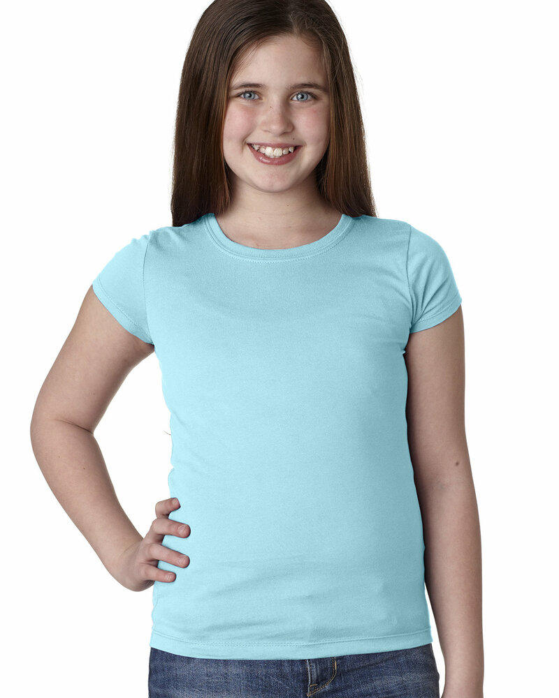 Next Level N3710 Youth Girls’ Princess T-Shirt Front Fullsize"