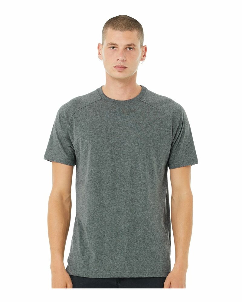 Bella + Canvas 3201 FWD Fashion Men's Heather CVC Raglan T-Shirt Front Fullsize"