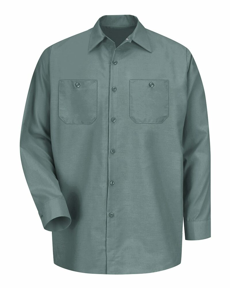 Red Kap SP14 Long Sleeve Industrial Work Shirt Front Fullsize"