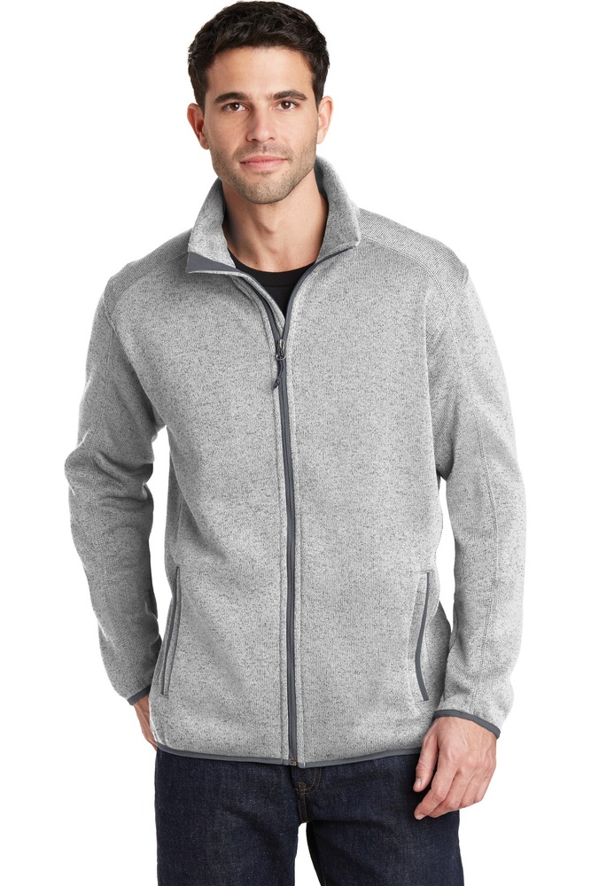port authority f232 sweater fleece jacket Front Fullsize