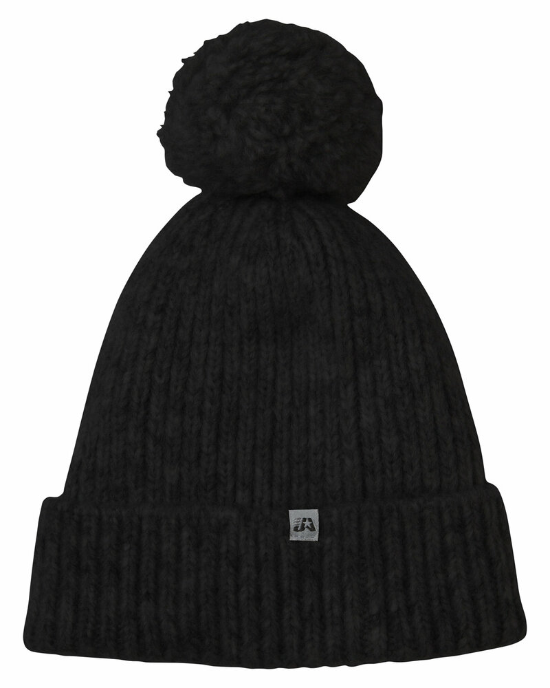 j america 5009ja swap-a-pom knit hat Front Fullsize