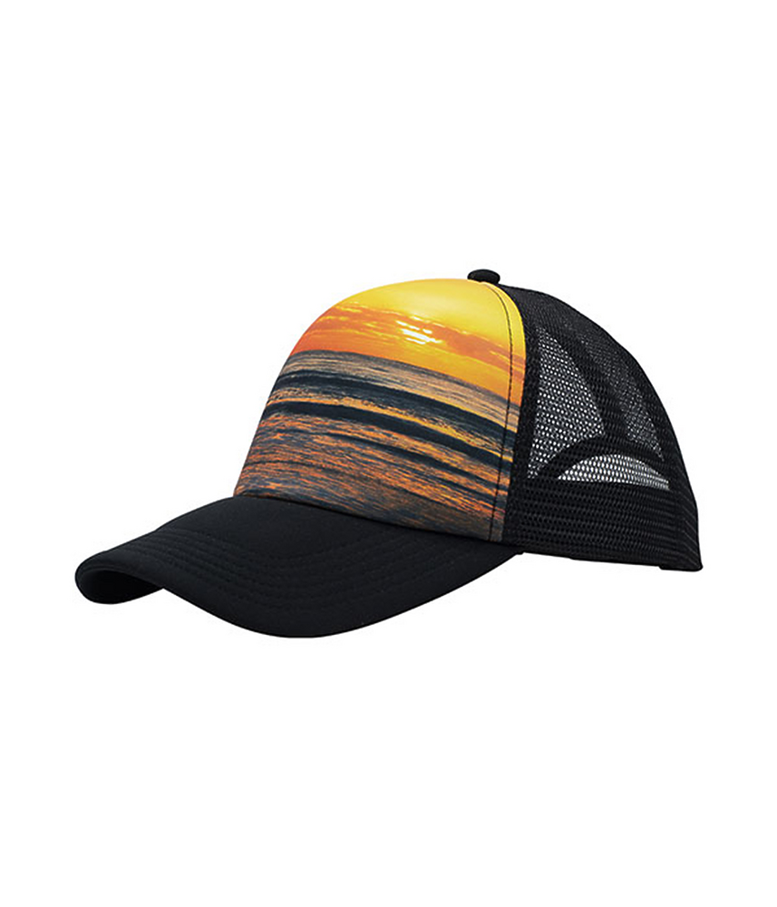 Mega Cap 6801E Sublimated Foam Trucker Hat Front Fullsize"