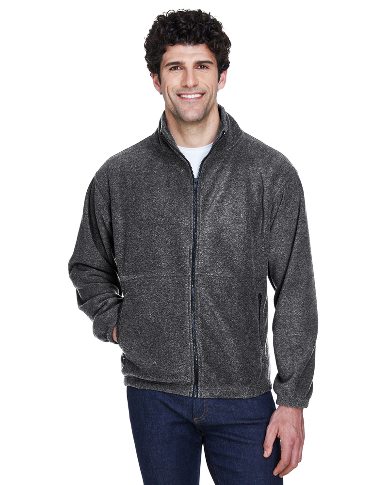 ultraclub 8485 men's iceberg fleece full-zip jacket Front Fullsize