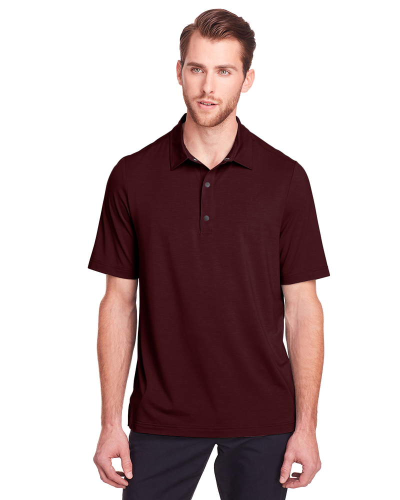 north end ne100 men's jaq snap-up stretch performance polo Front Fullsize
